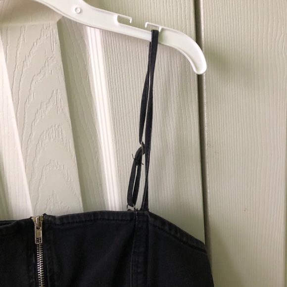 Black Denim Zipup Dress - Picture 9 of 9